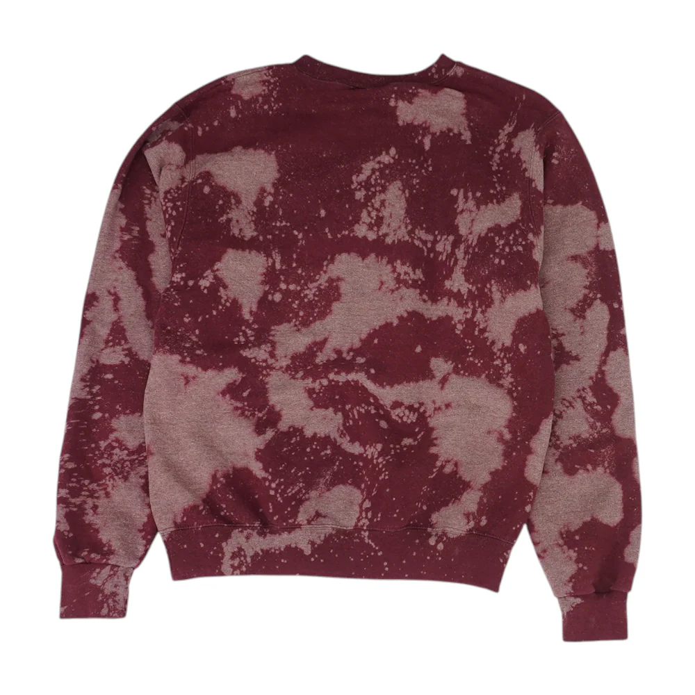 Maroon Tie-Dye Sweatshirt Pullover - Image 2