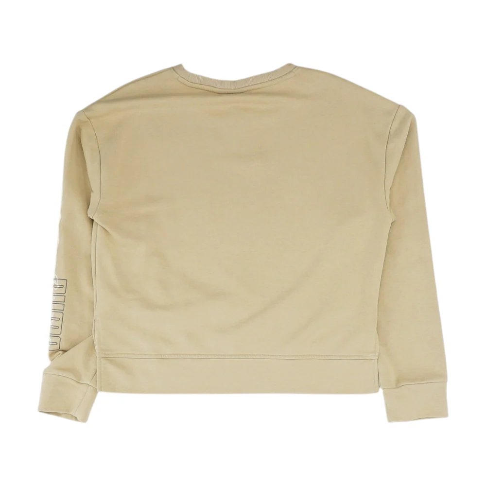Tan Solid Sweatshirt Pullover - Image 2