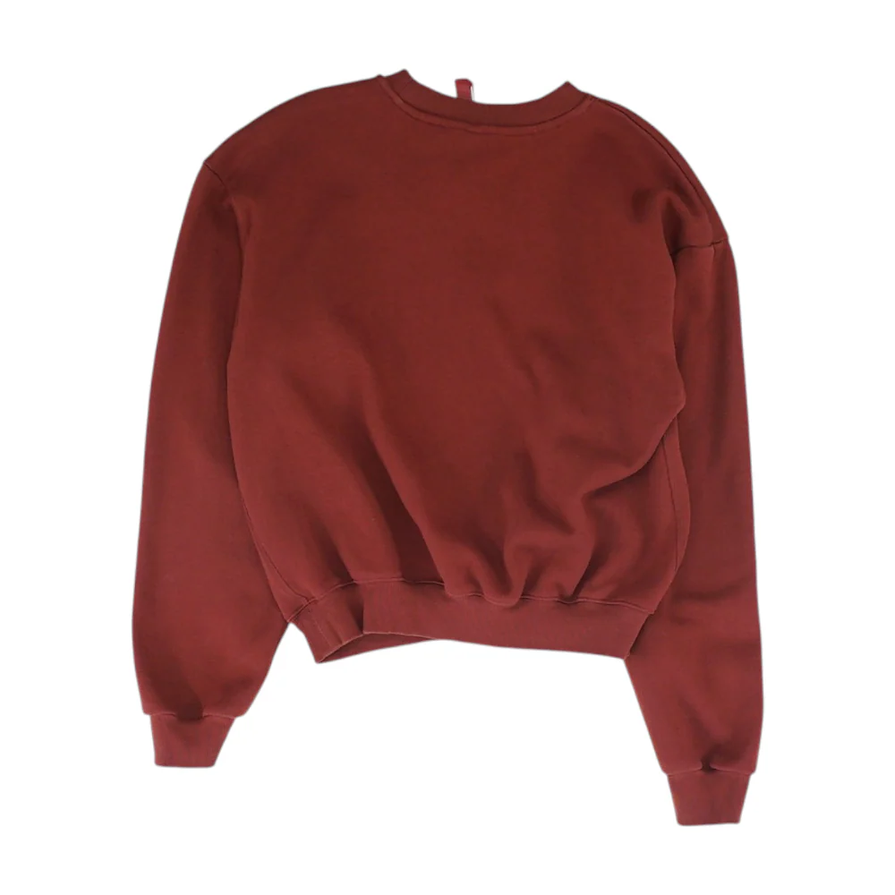 Burgundy Solid Sweatshirt Pullover - Image 2