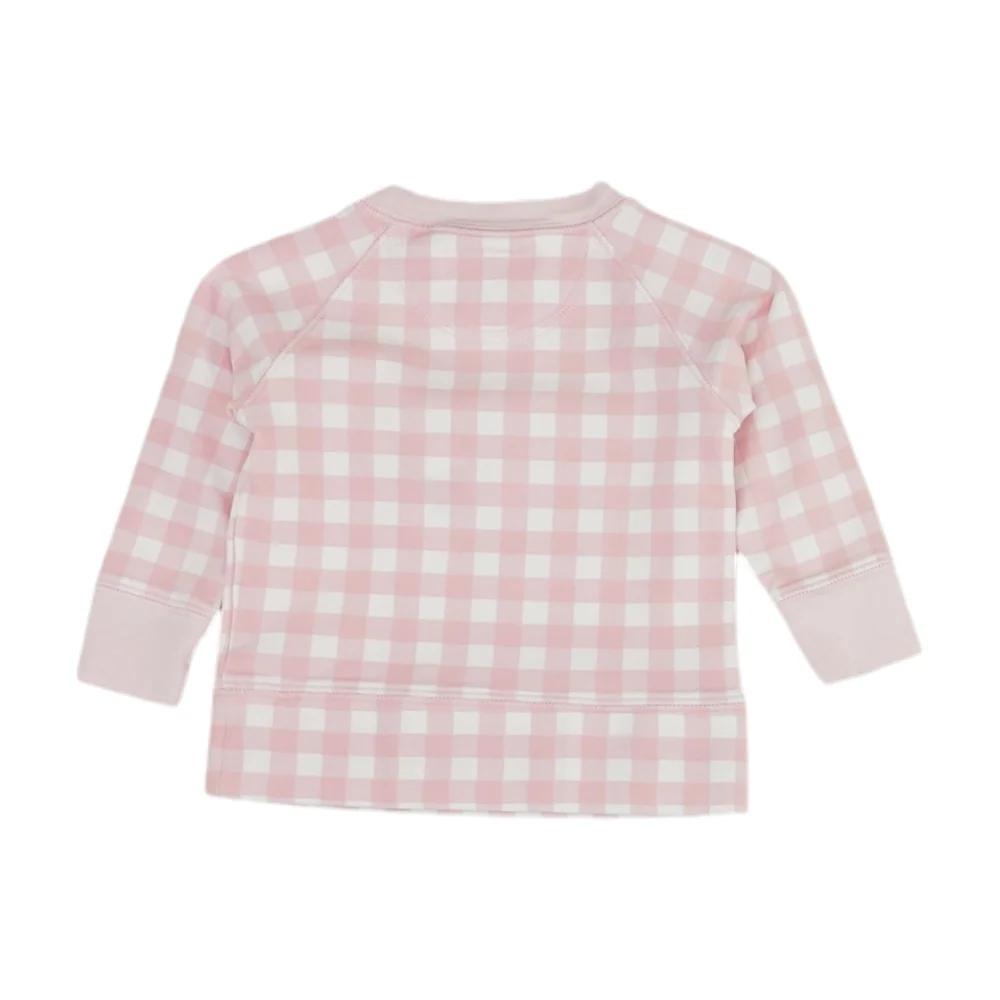 Pink Check Sweatshirt Pullover - Image 2