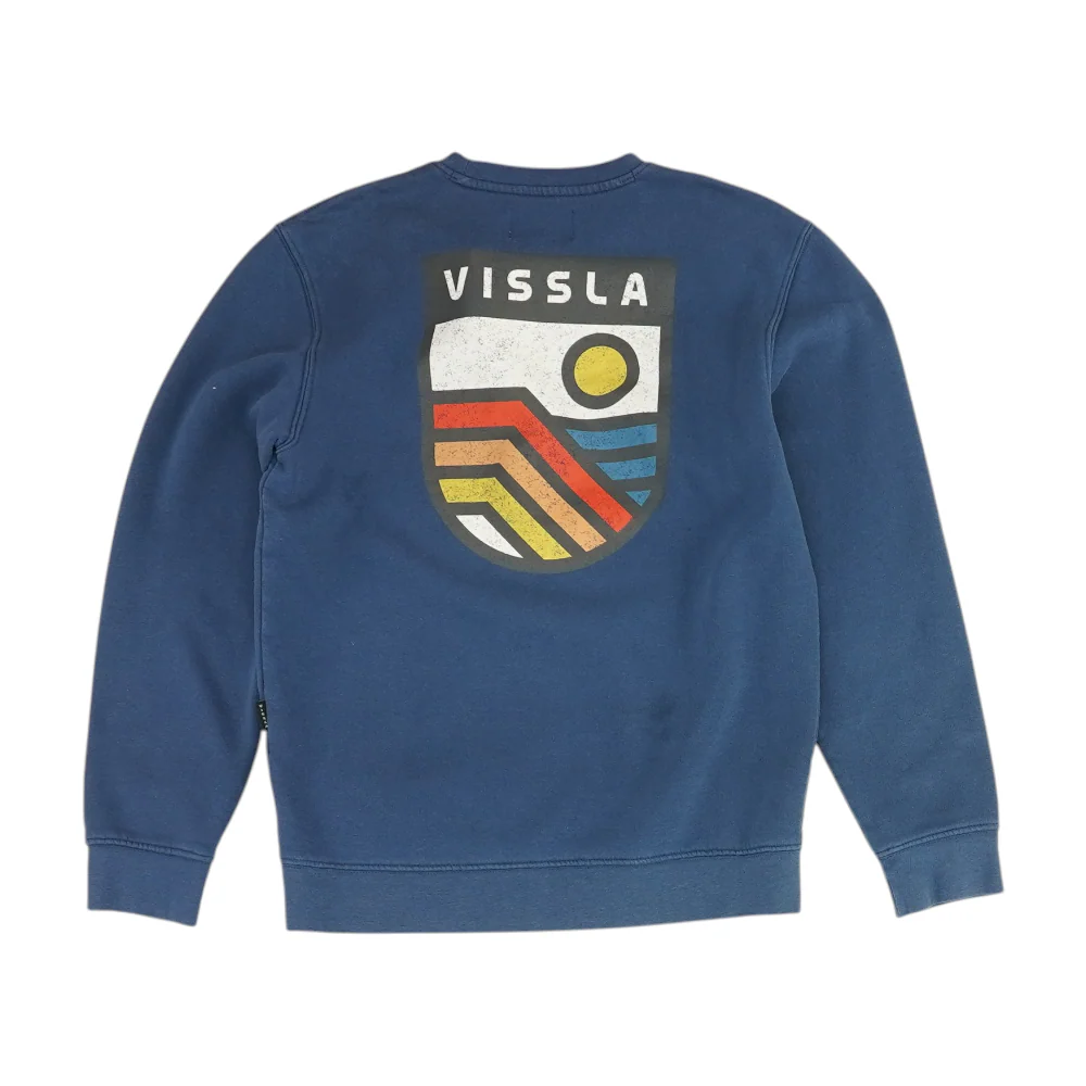 Navy Solid Sweatshirt Pullover - Image 2