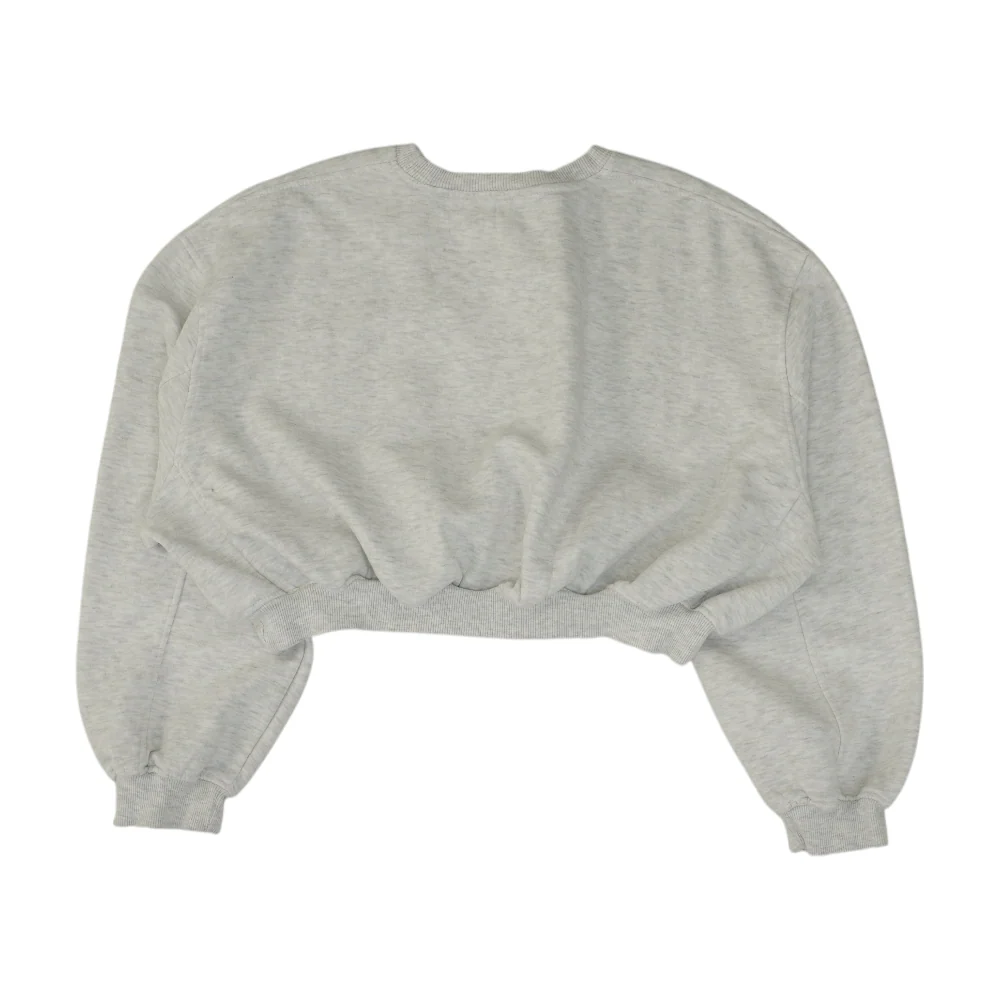 Gray Solid Sweatshirt Pullover - Image 2