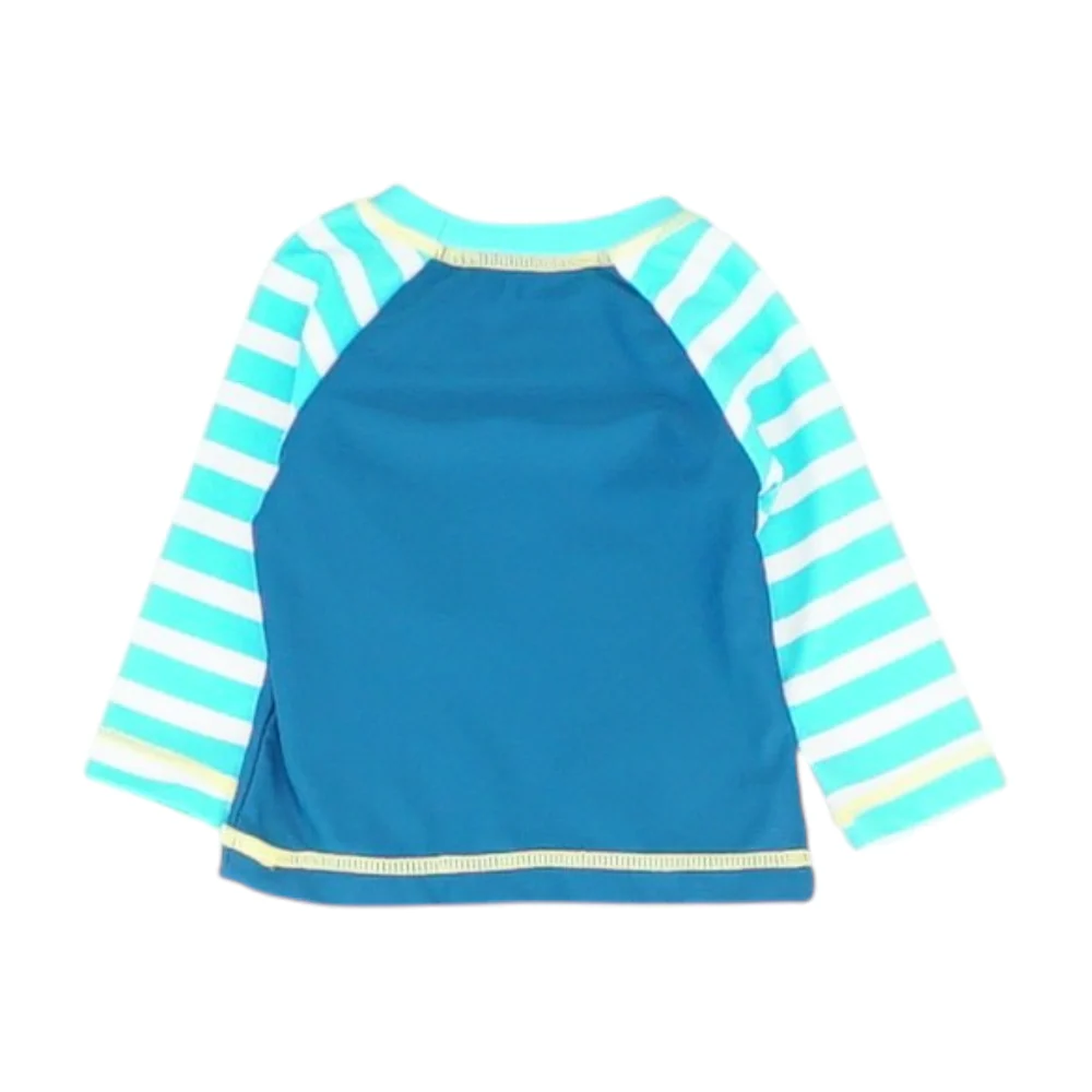 Blue Color Block Swim Top - Image 2