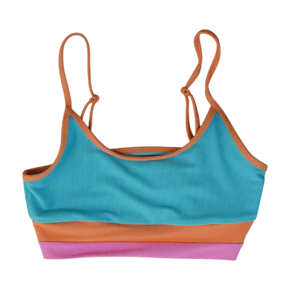 Multi Color Block Swim Top