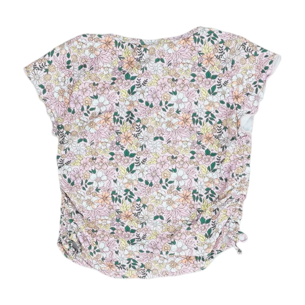 Pink Floral Swim Top - Image 2