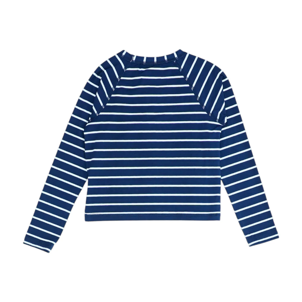Navy Striped Swim Top - Image 2