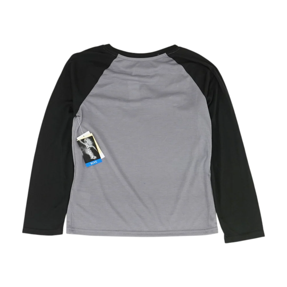 Gray Color Block Pajama Top - Image 2
