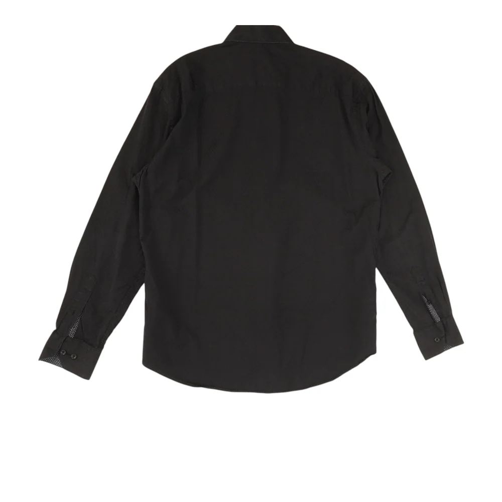 Black Solid Long Sleeve Button Down - Image 2