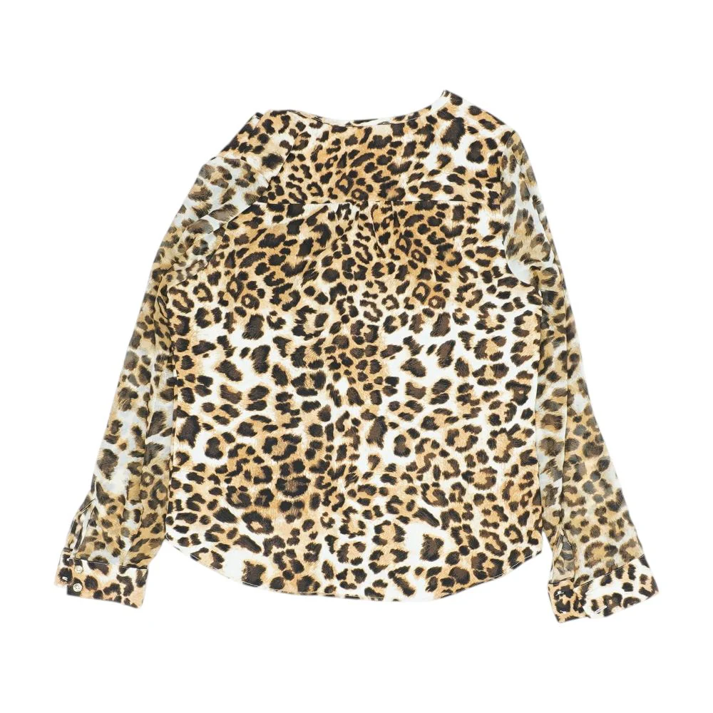 Tan Animal Print Blouse - Image 2