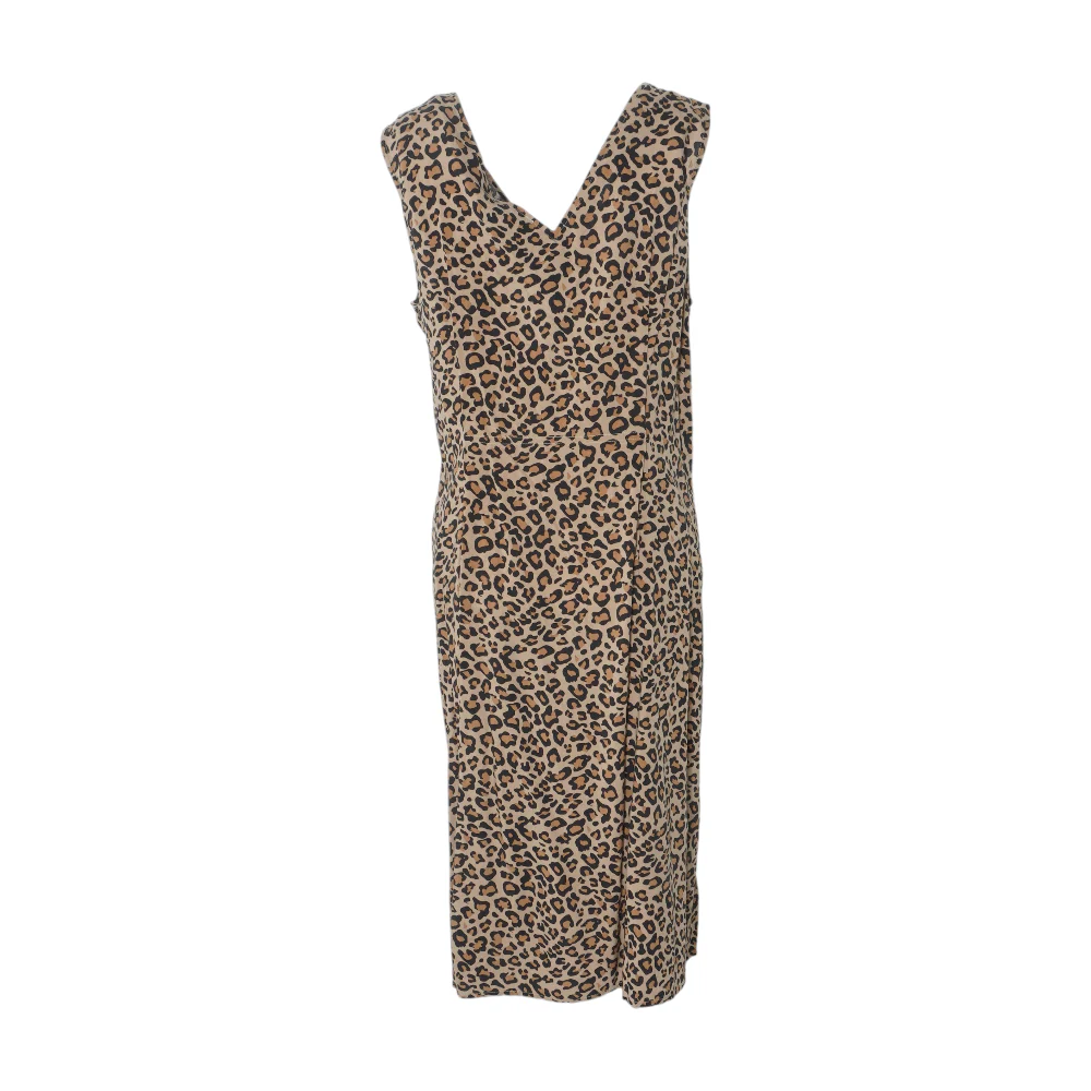 Tan Animal Print Midi Dress - Image 2