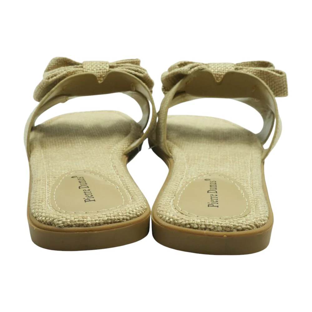 Tan Flat Sandals - Image 2