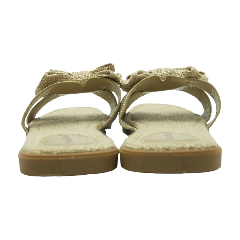 Tan Flat Sandals - Image 2