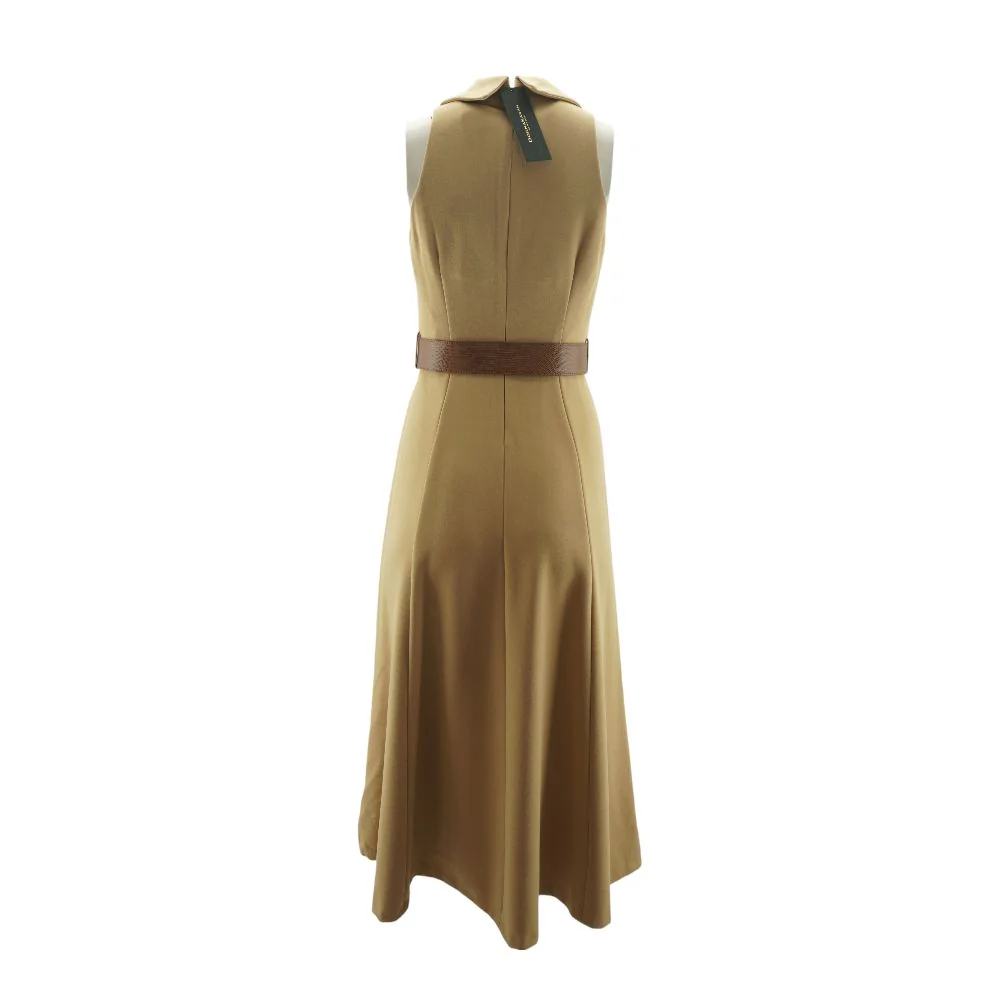 Tan Formal Midi Dress - Image 2