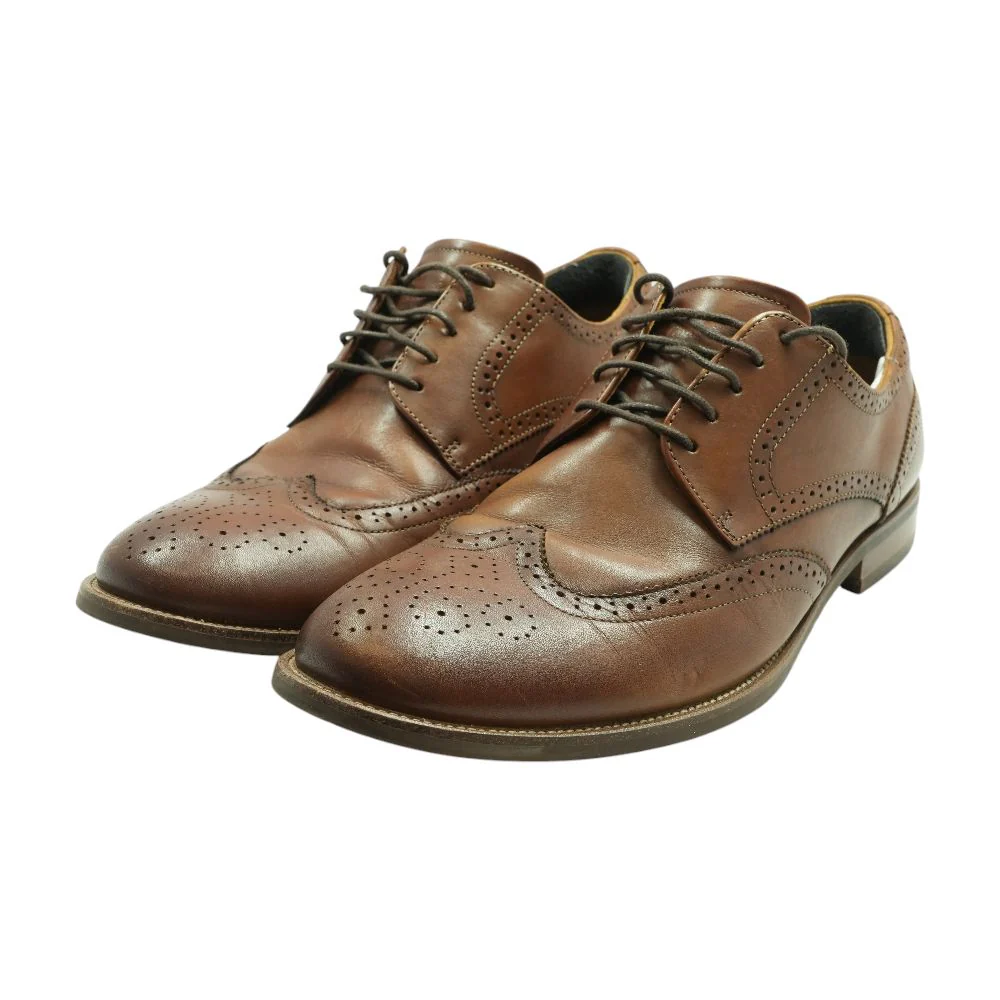 Tan Leather Derby/oxford Dress Shoes