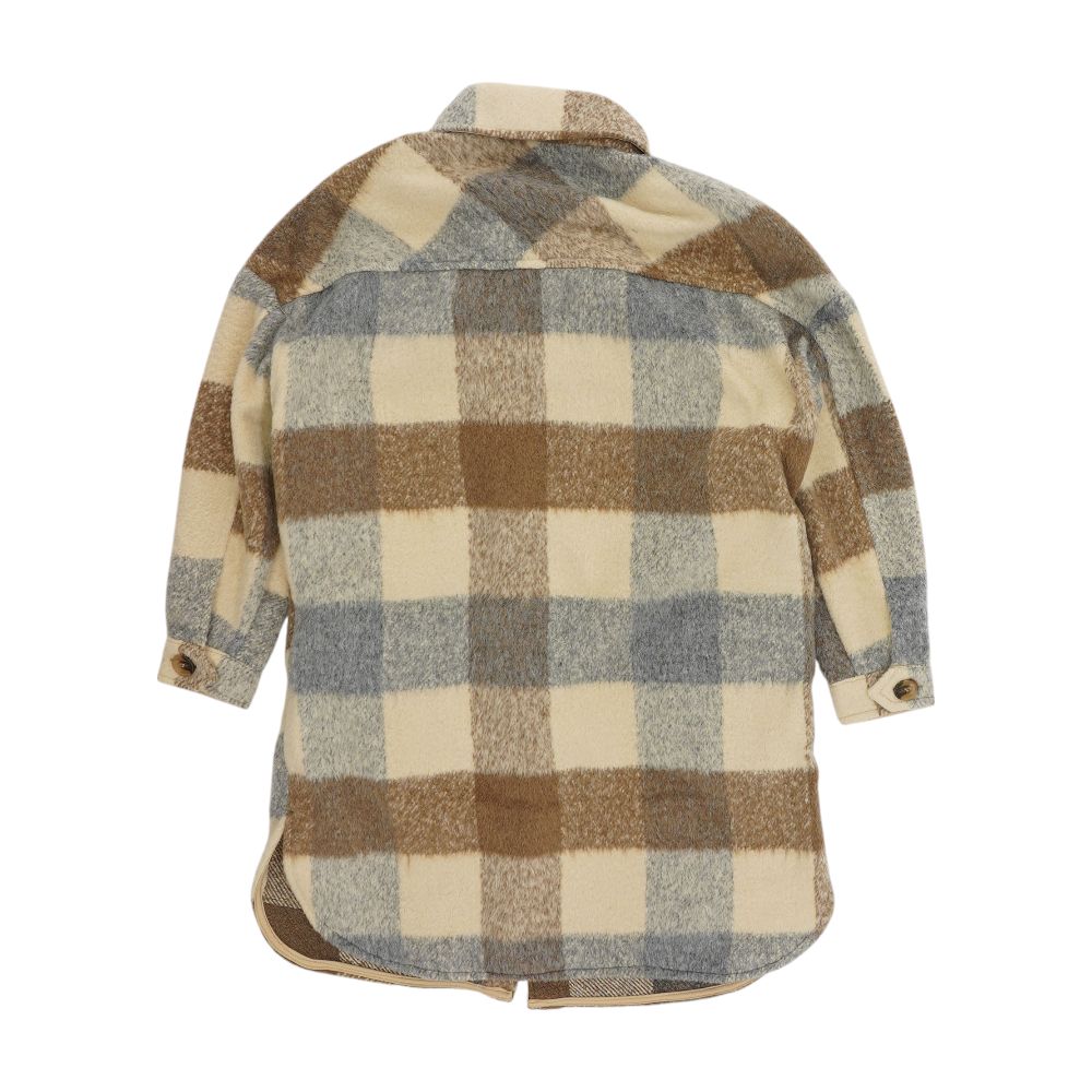 Tan Plaid Lightweight Coat - Image 2
