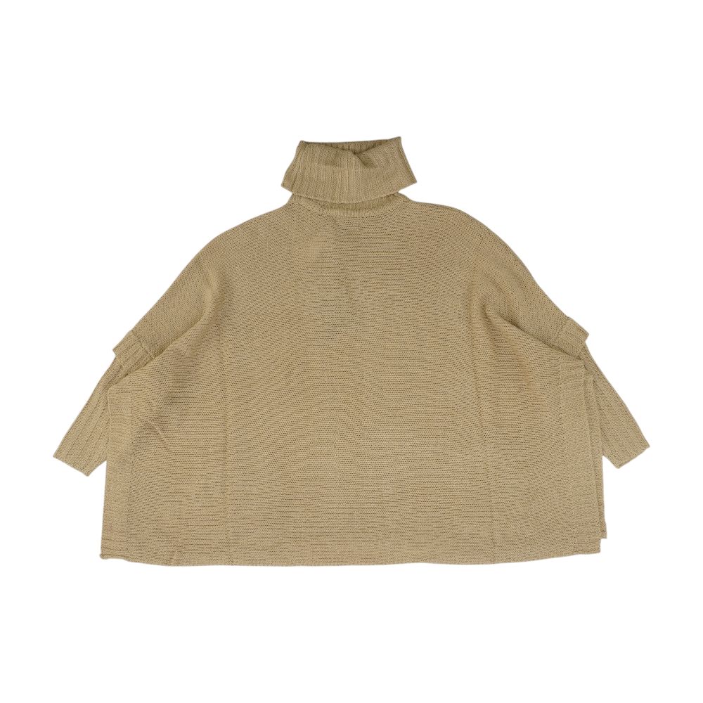 Tan Solid Cape Sweater - Image 4