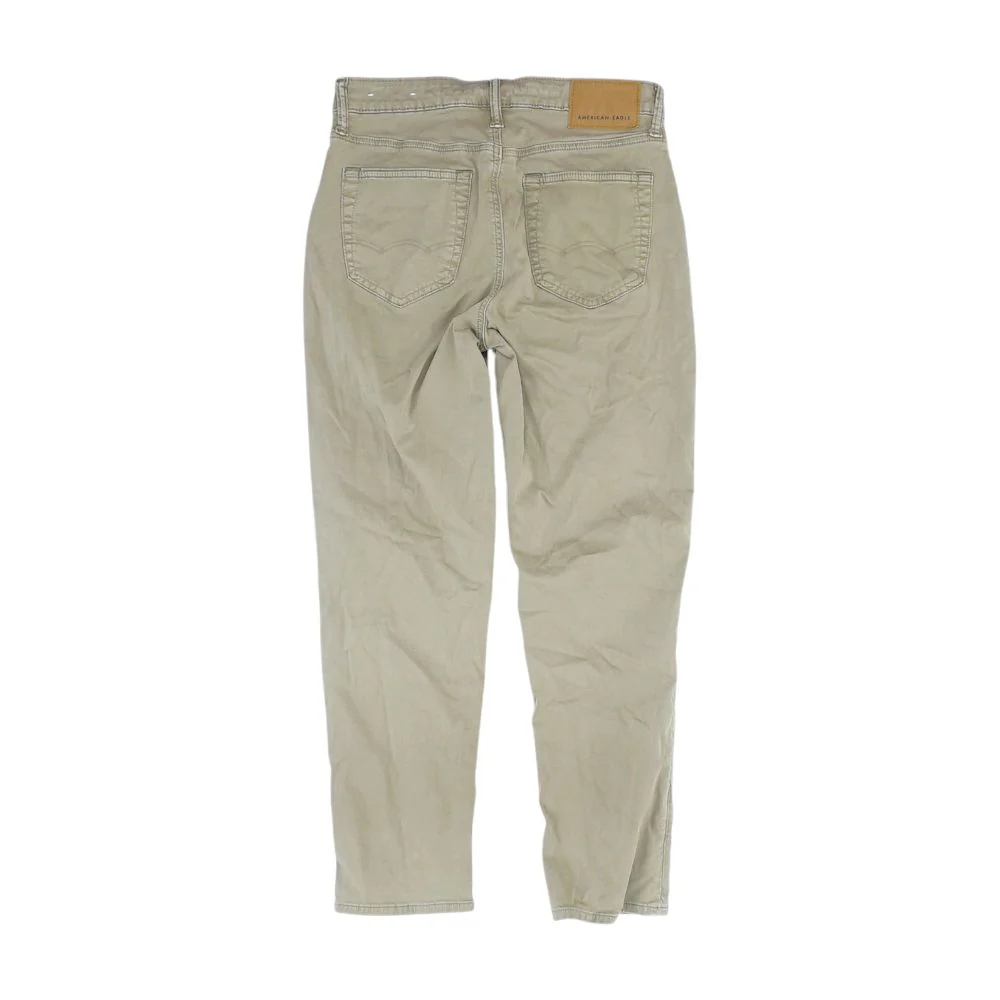 Tan Solid Casual Pants - Image 2