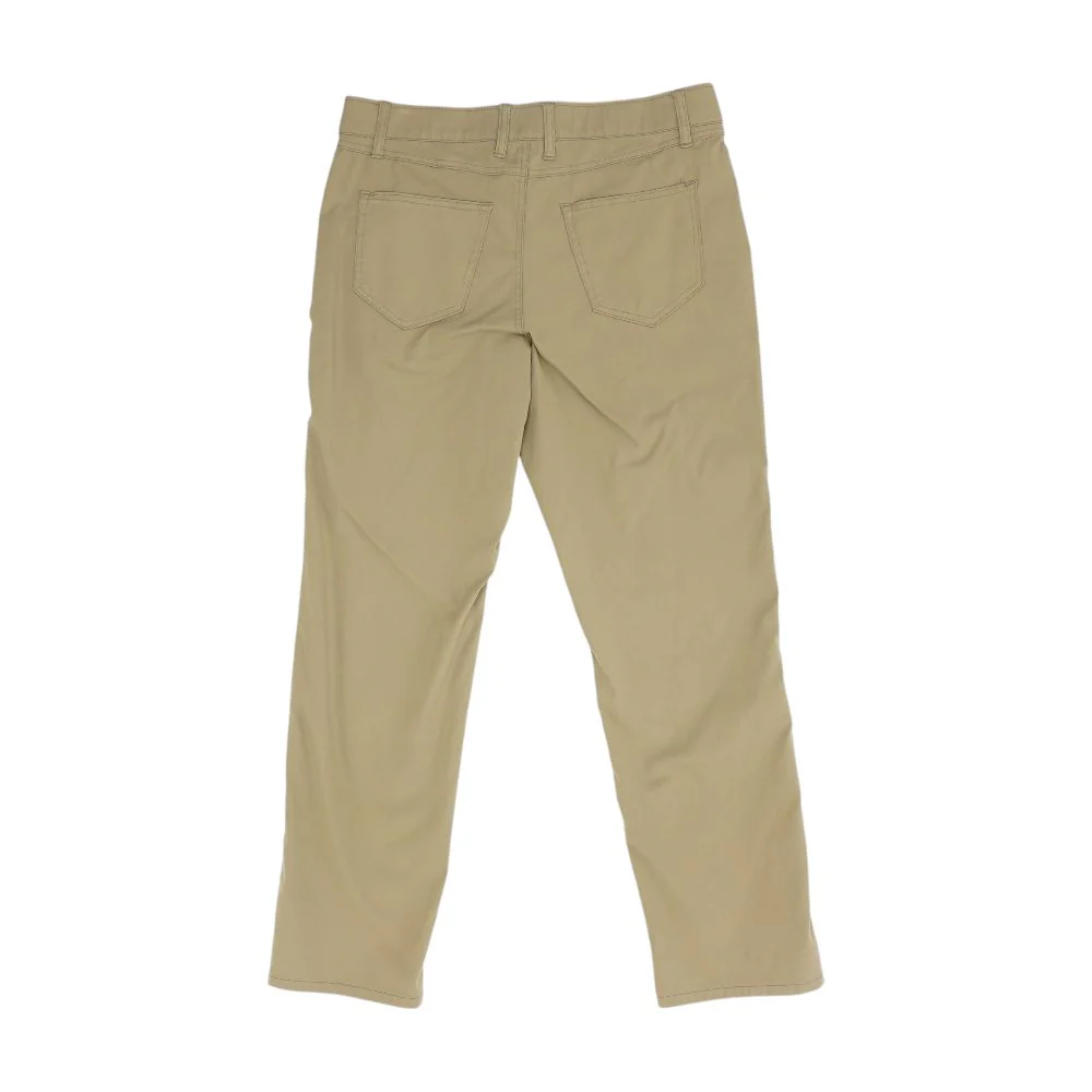 Tan Solid Casual Pants - Image 2