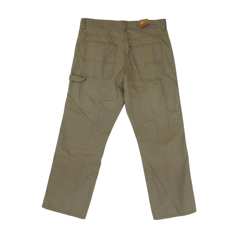 Tan Solid Casual Pants - Image 2