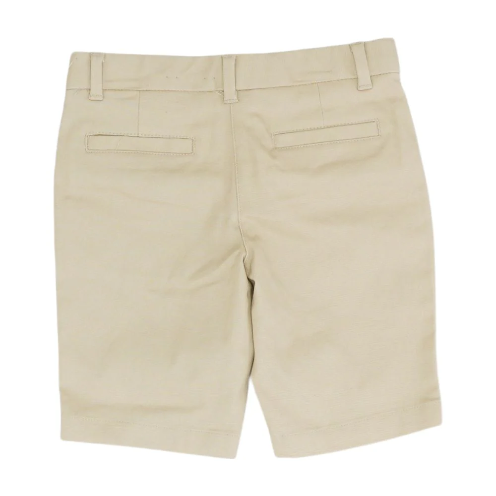 Tan Solid Chino Shorts - Image 2