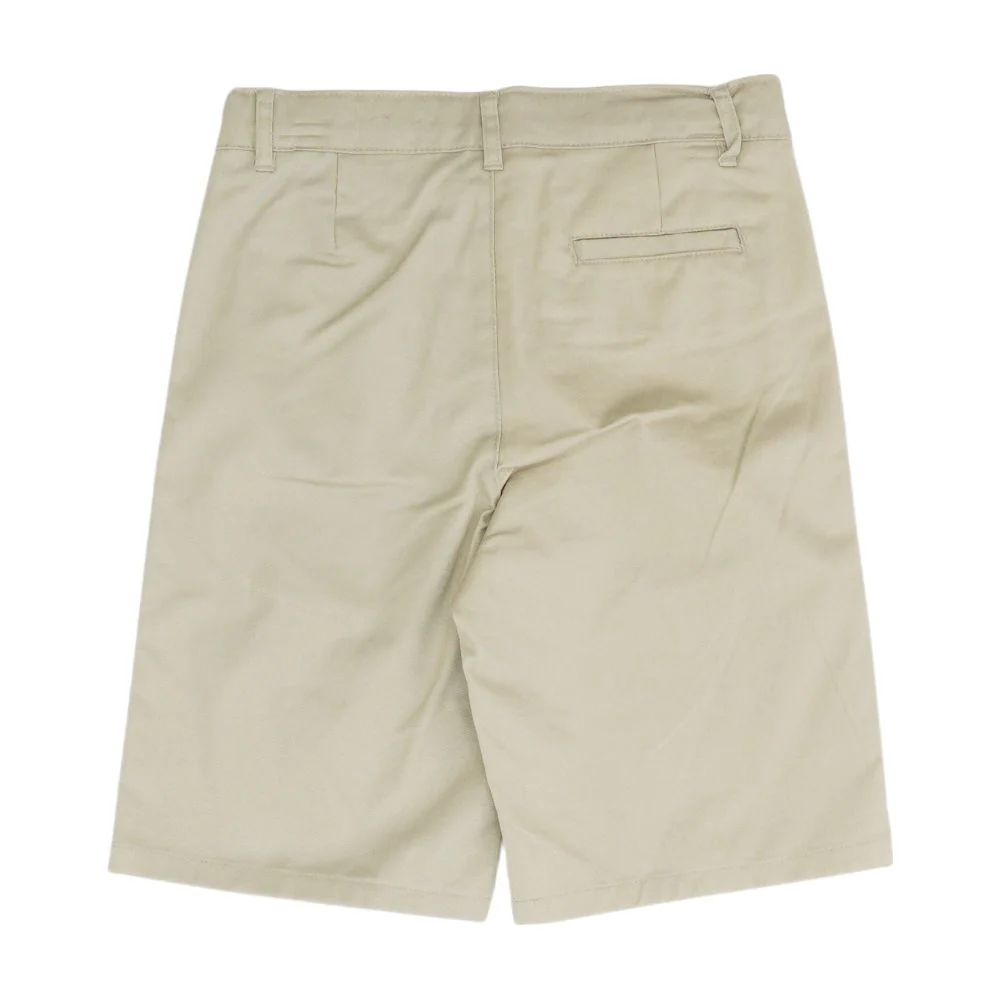 Tan Solid Chino Shorts - Image 2
