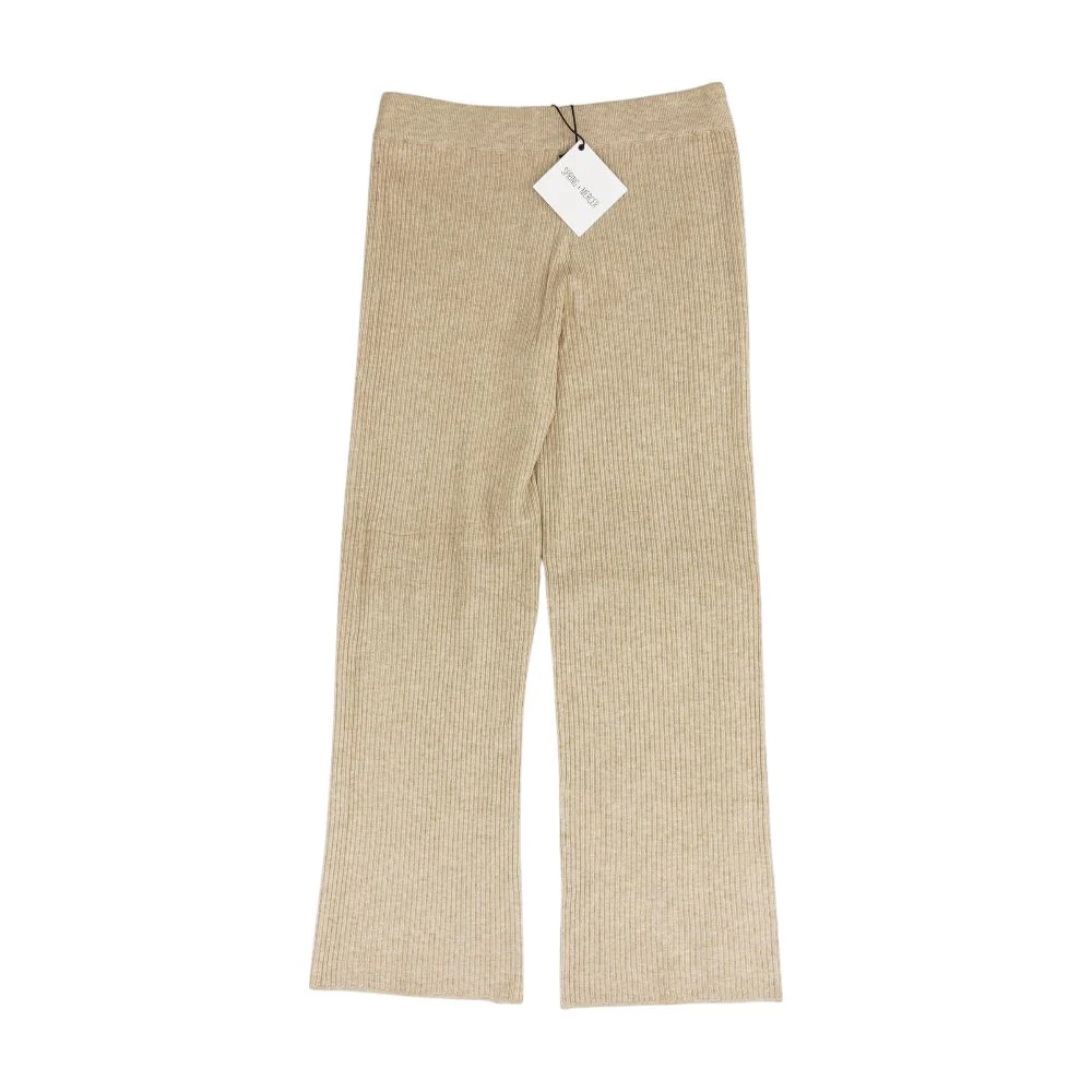 Tan Solid Pants - Image 2