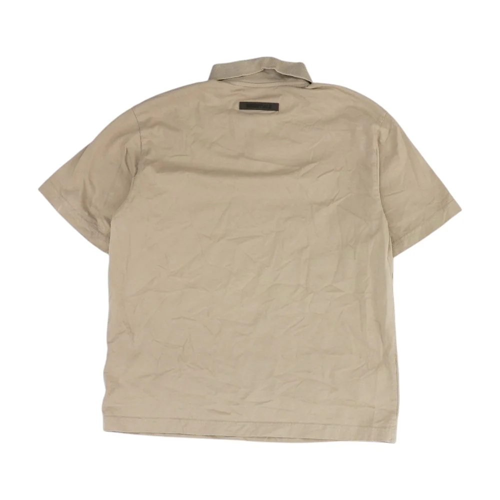 Tan Solid Short Sleeve Polo - Image 2