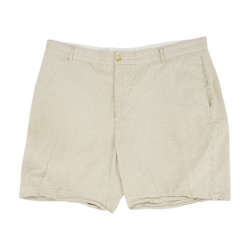 Tan Striped Chino Shorts