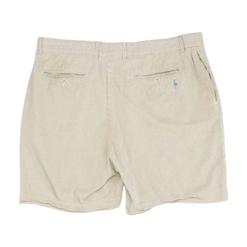 Tan Striped Chino Shorts - Image 2
