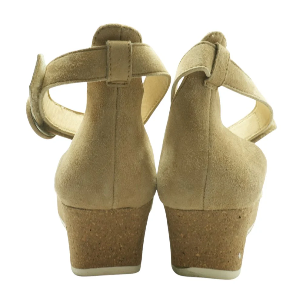 Tan Wedge Heels - Image 2