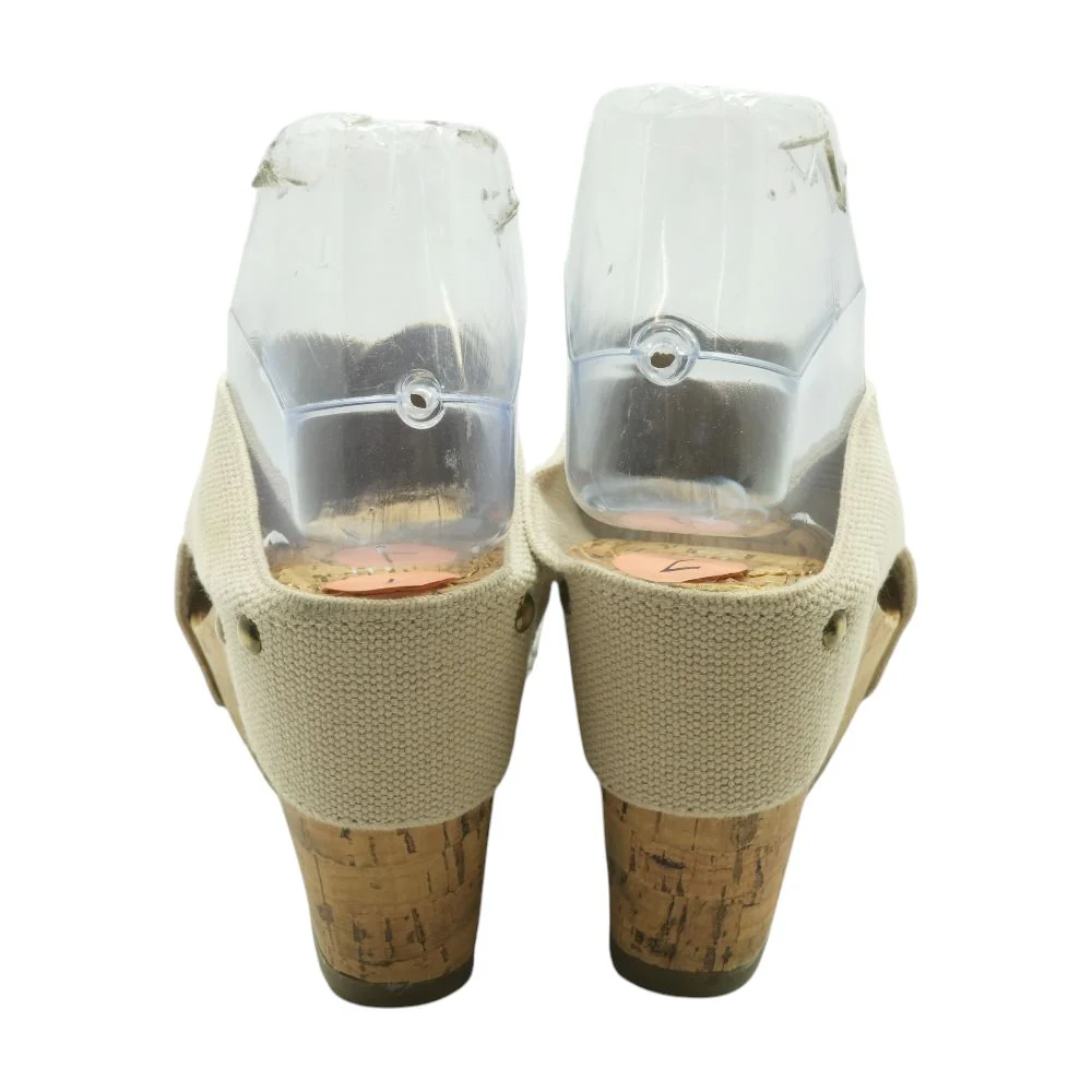 Tan Wedged Sandals - Image 2