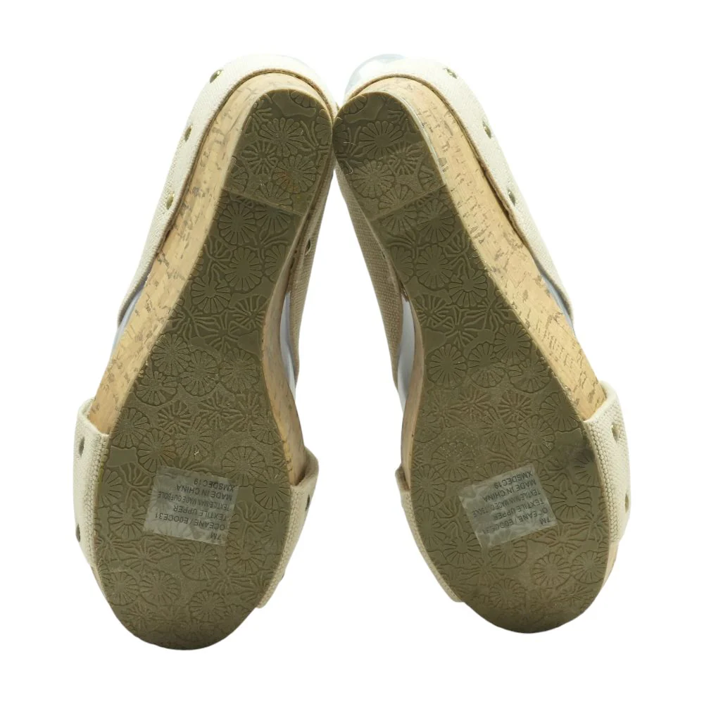 Tan Wedged Sandals - Image 3