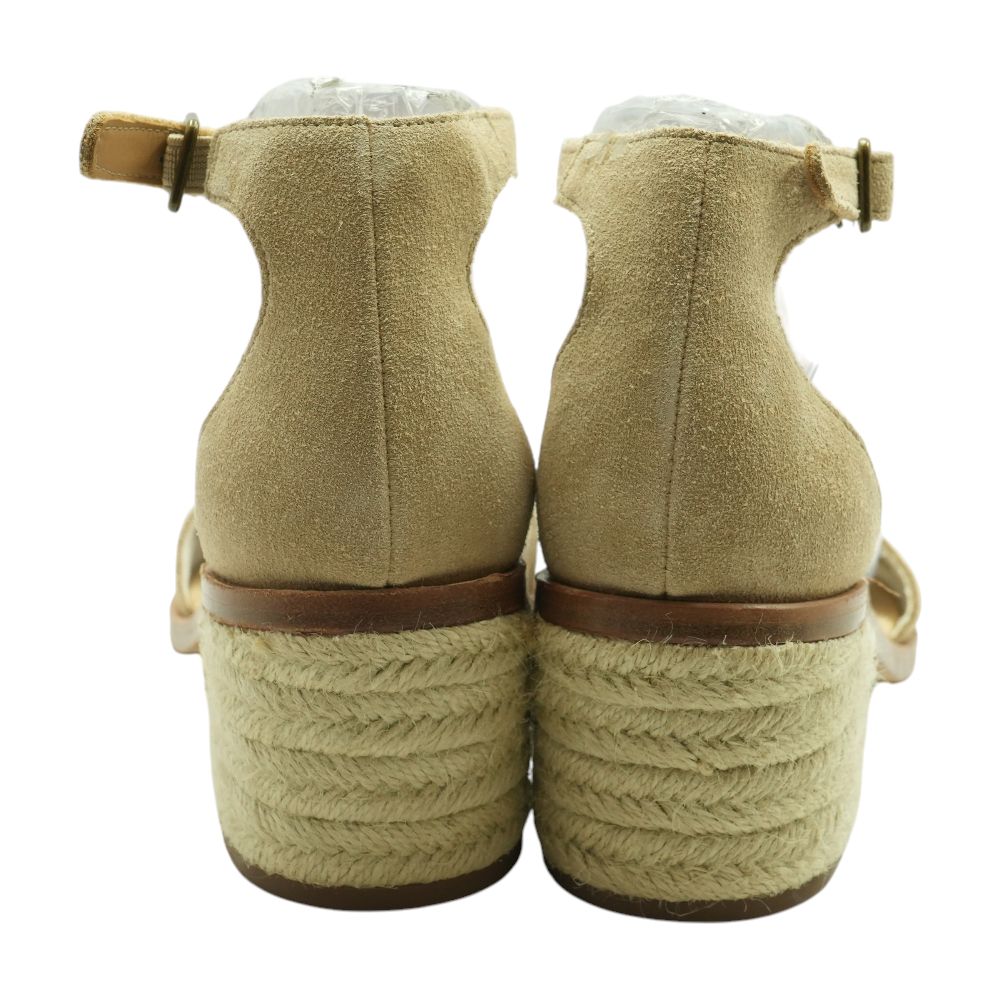 Tan Wedged Sandals - Image 2