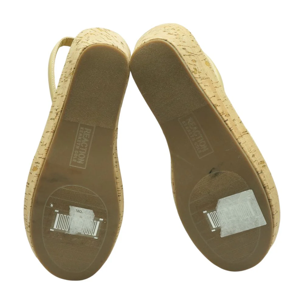 Tan Wedged Sandals - Image 3
