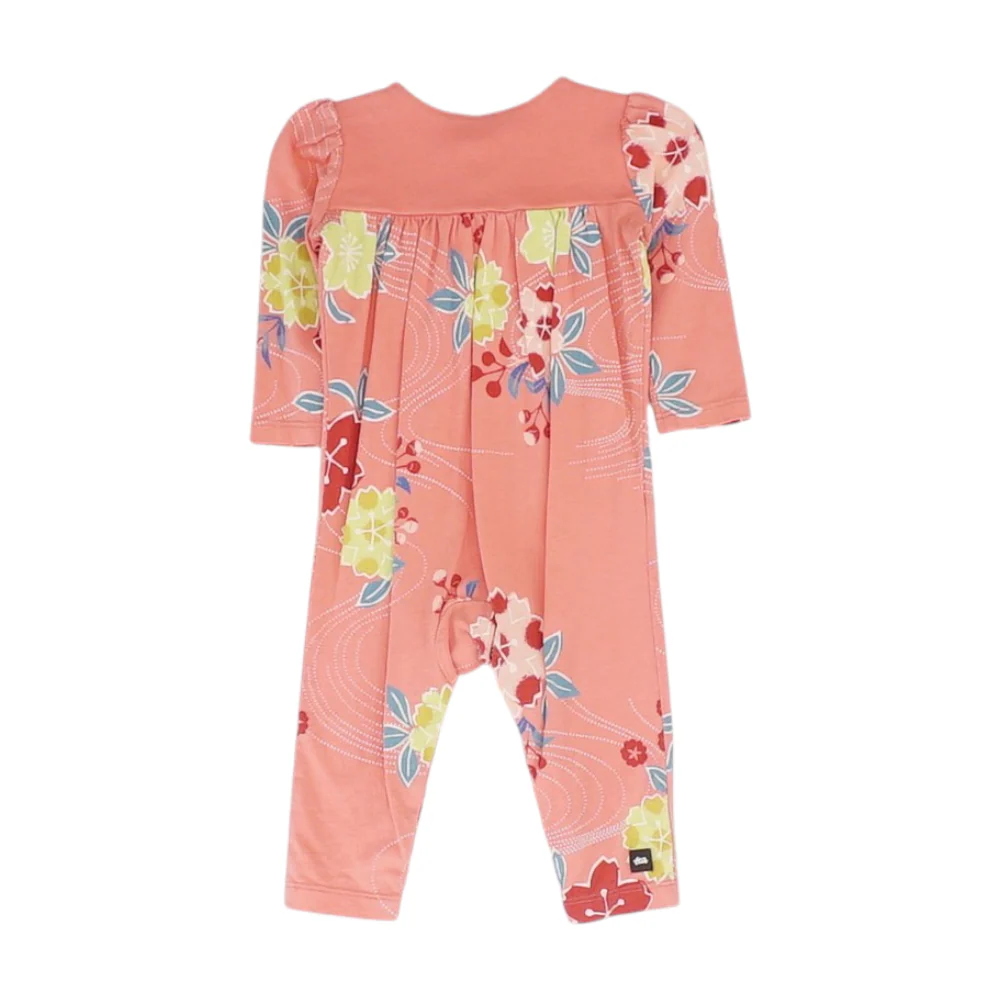 Pink Floral Long Sleeve One-Piece - Image 2