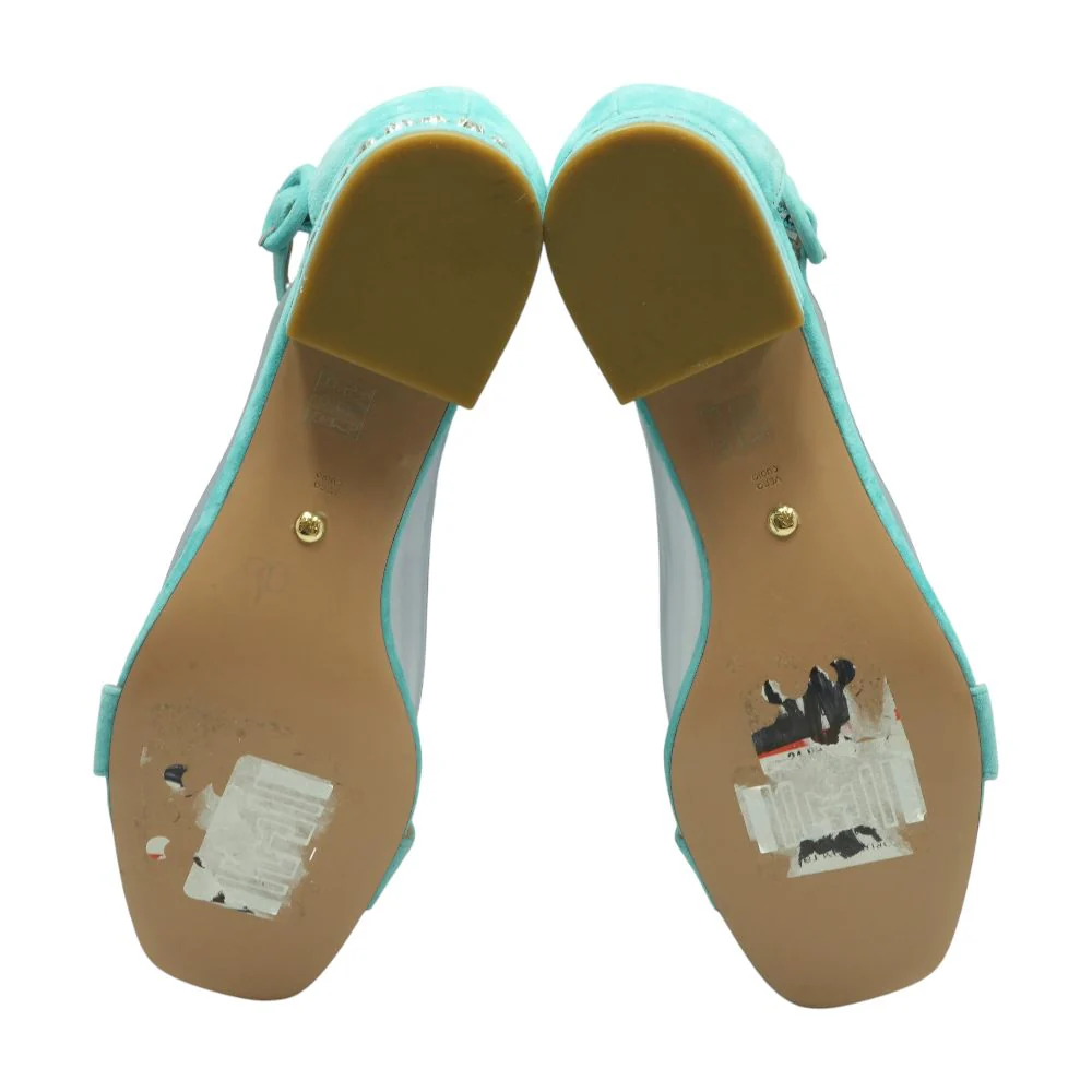 Teal Flat Sandals - Image 3