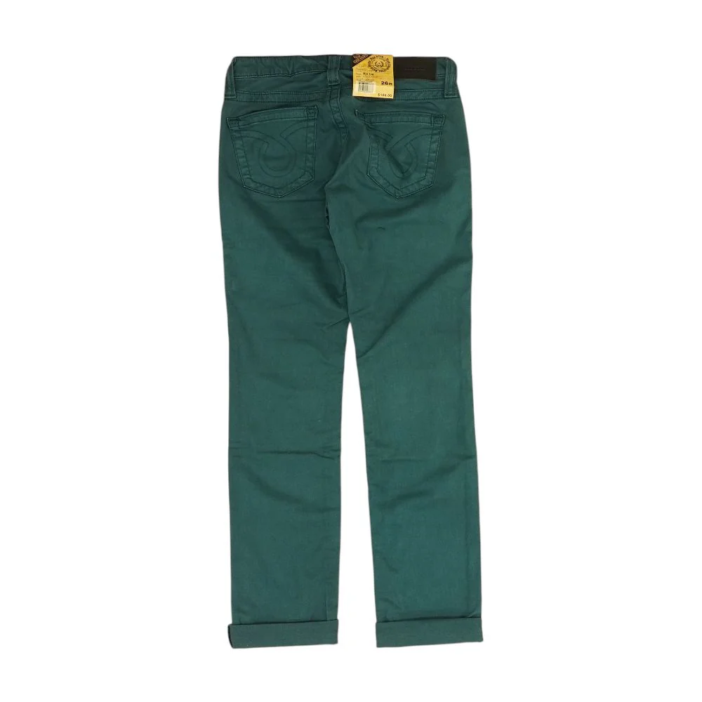 Teal Mid Rise Straight Leg Jeans - Image 2