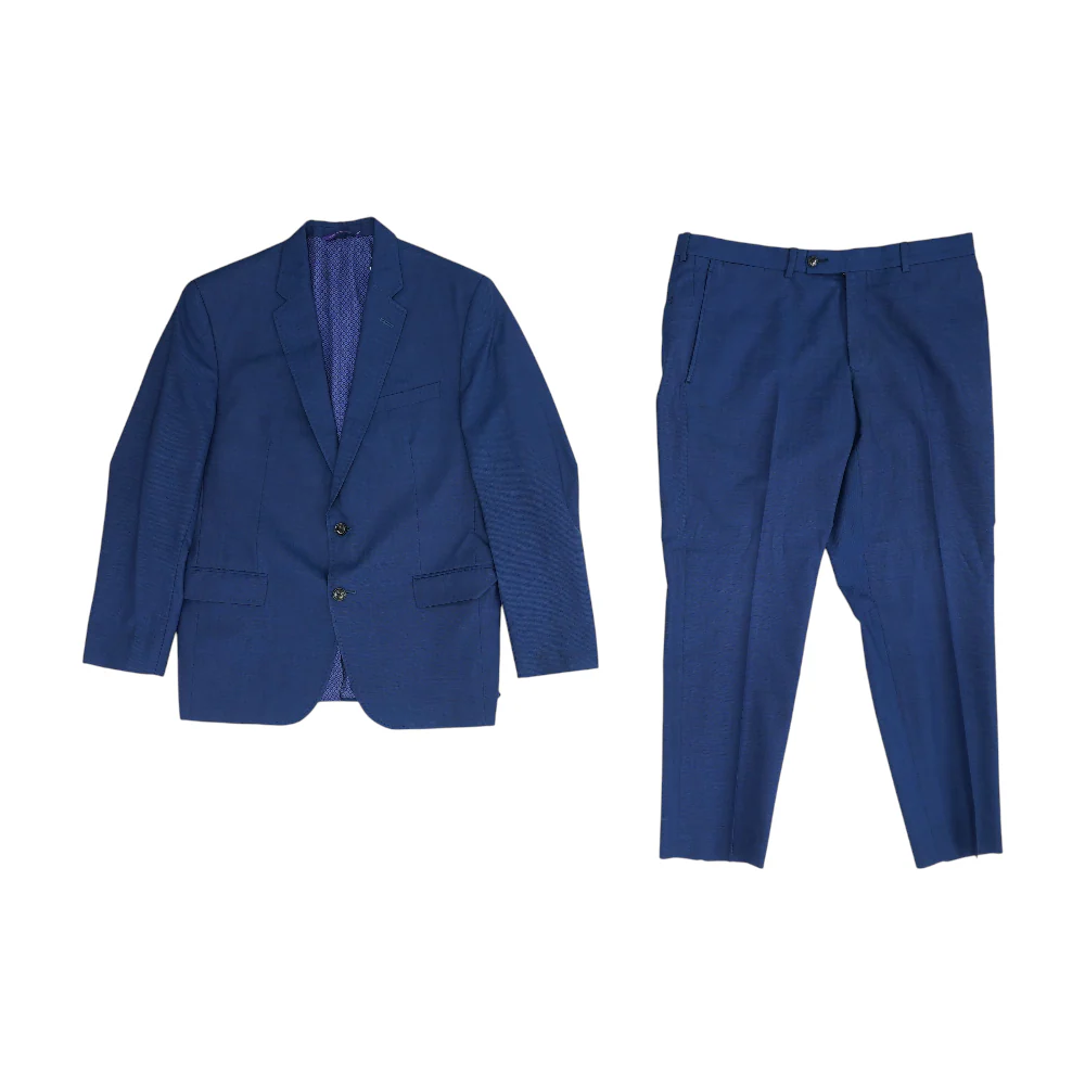 Silver Short Solid Suit