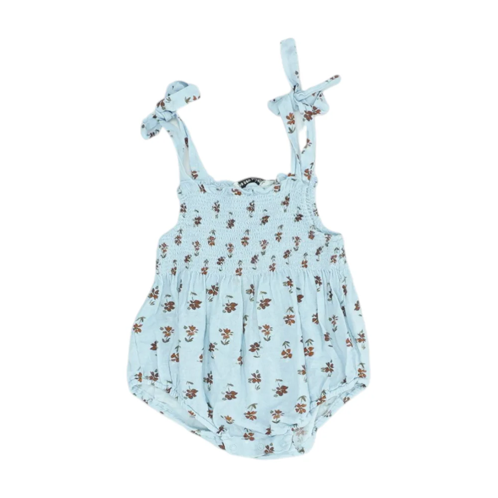 Blue Floral Onesie