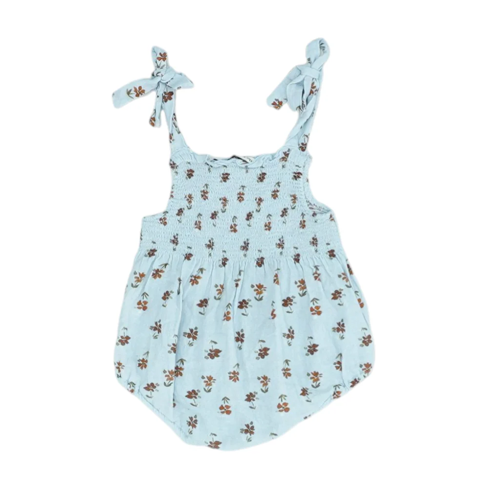 Blue Floral Onesie - Image 2