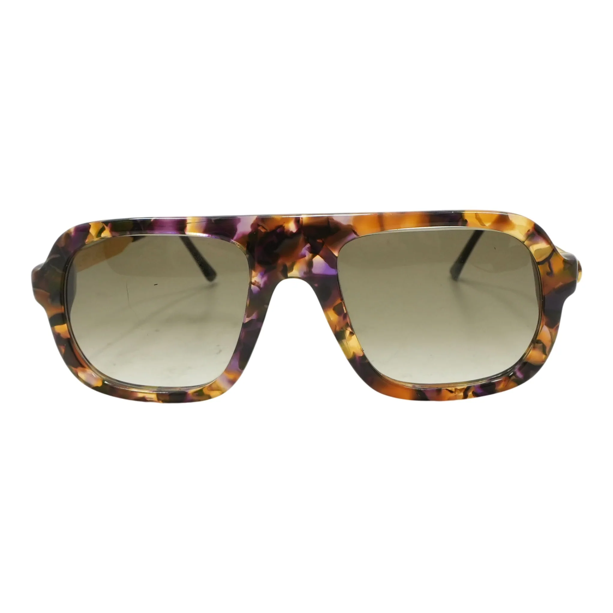 Gold Battery Square Sunglasses - Image 2