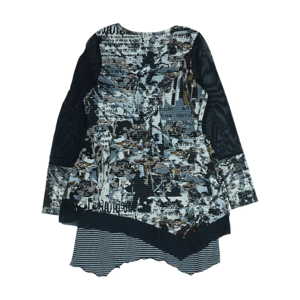 Black Graphic Mini Dress - Image 2