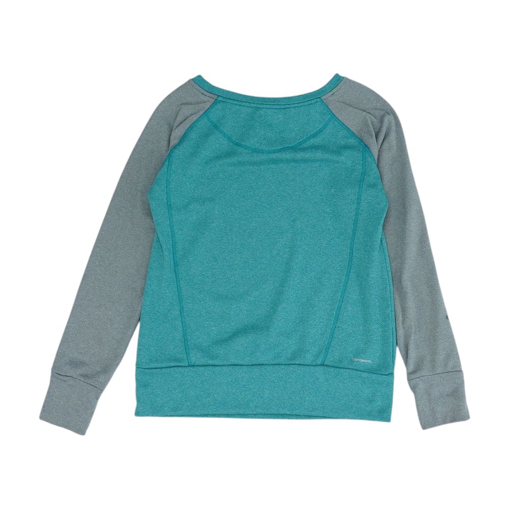 Turquoise Color Block Sweatshirt - Image 2