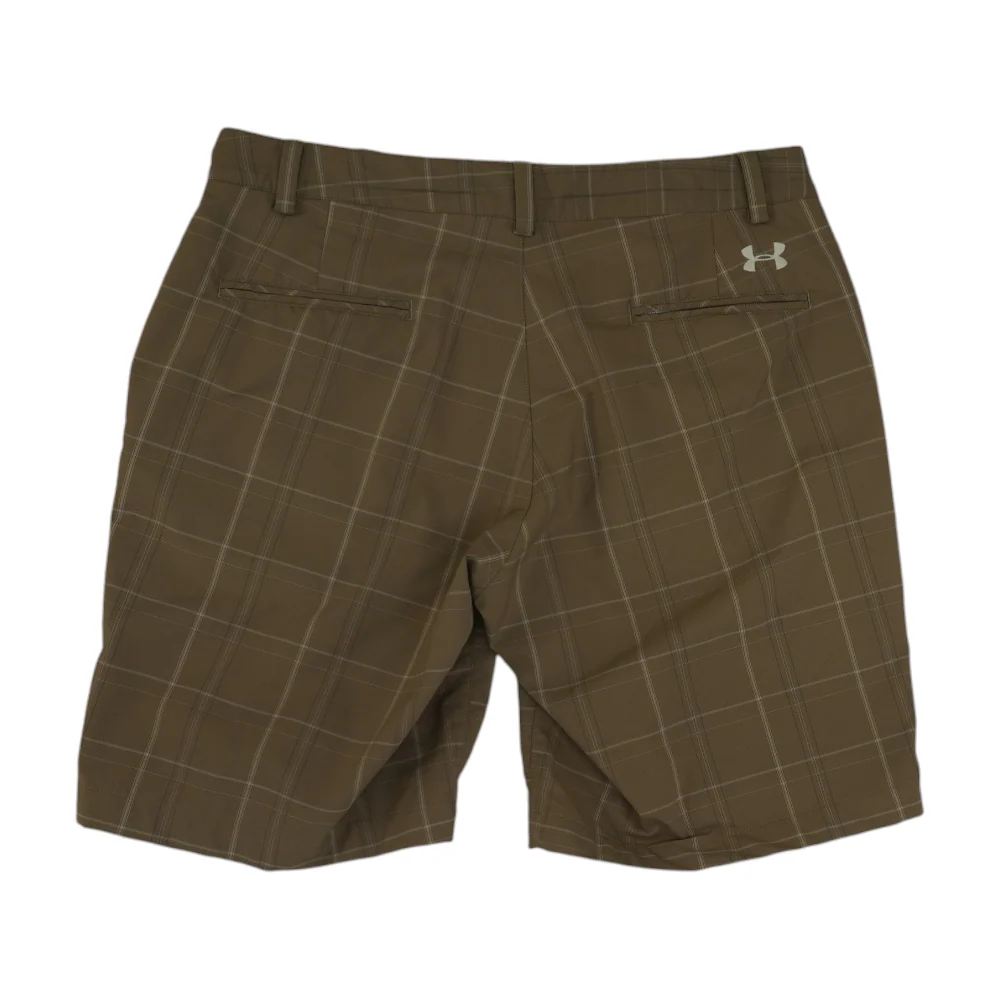 Tan Plaid Chino Shorts - Image 2