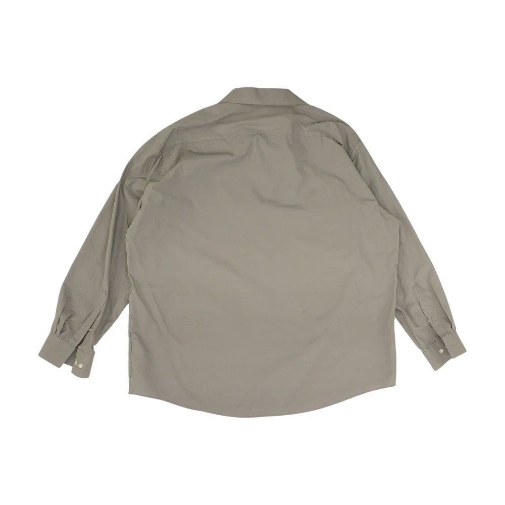 Gray Solid Long Sleeve Button Down - Image 2