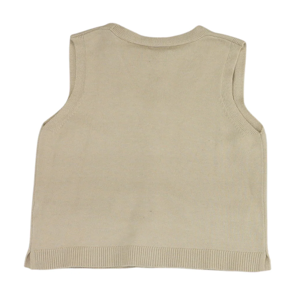 Beige Vest Sweater - Image 2