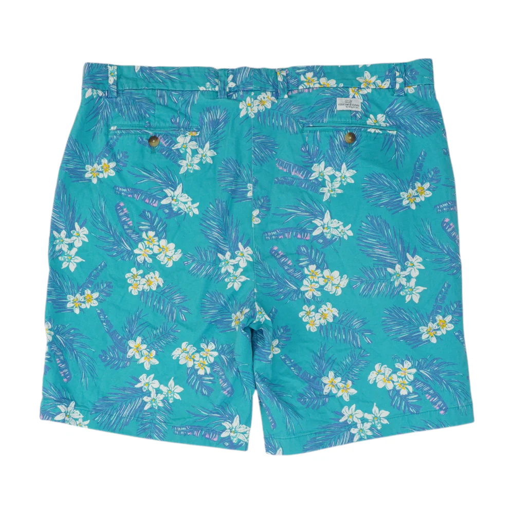 Blue Floral Chino Shorts - Image 2
