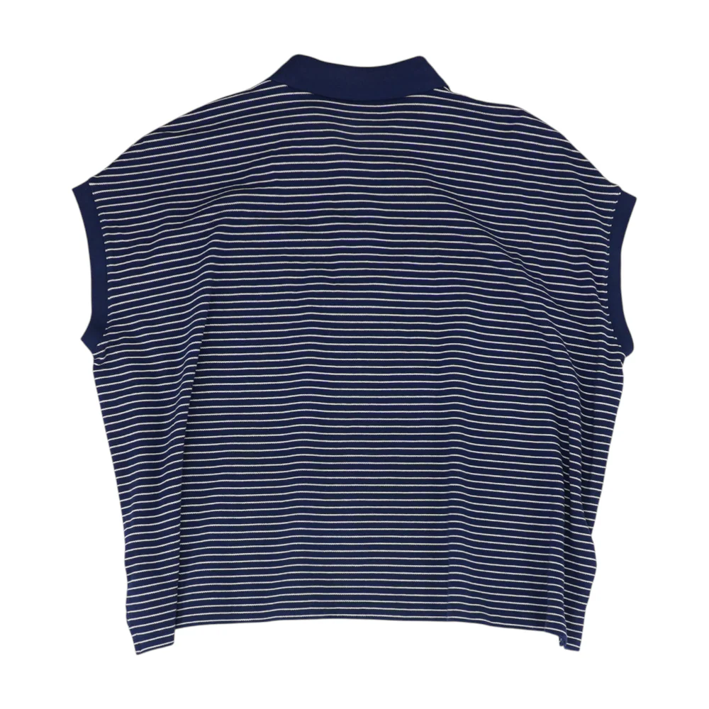 Navy Striped Short Sleeve Polo - Image 2