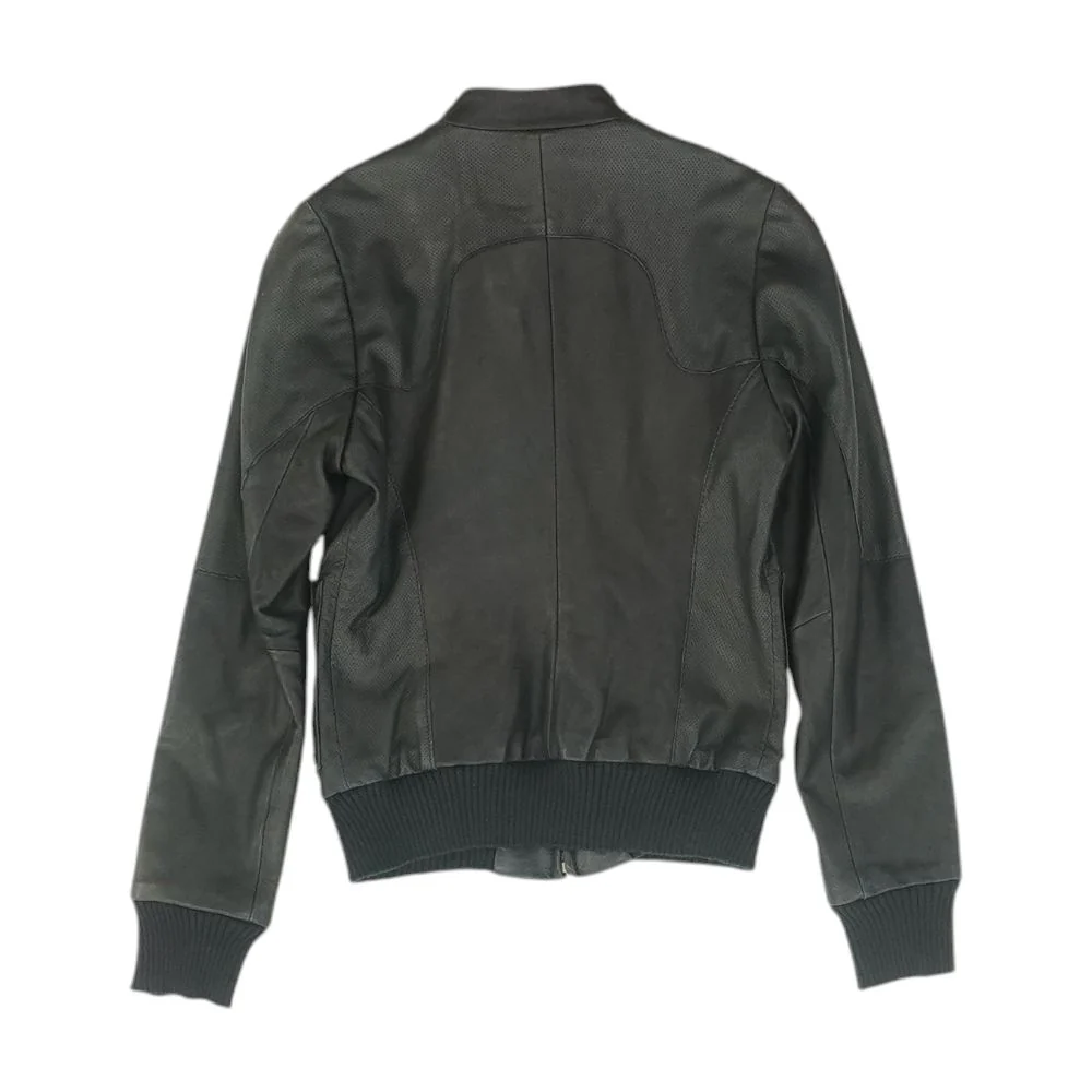 Vintage Black Leather Jacket - Image 2