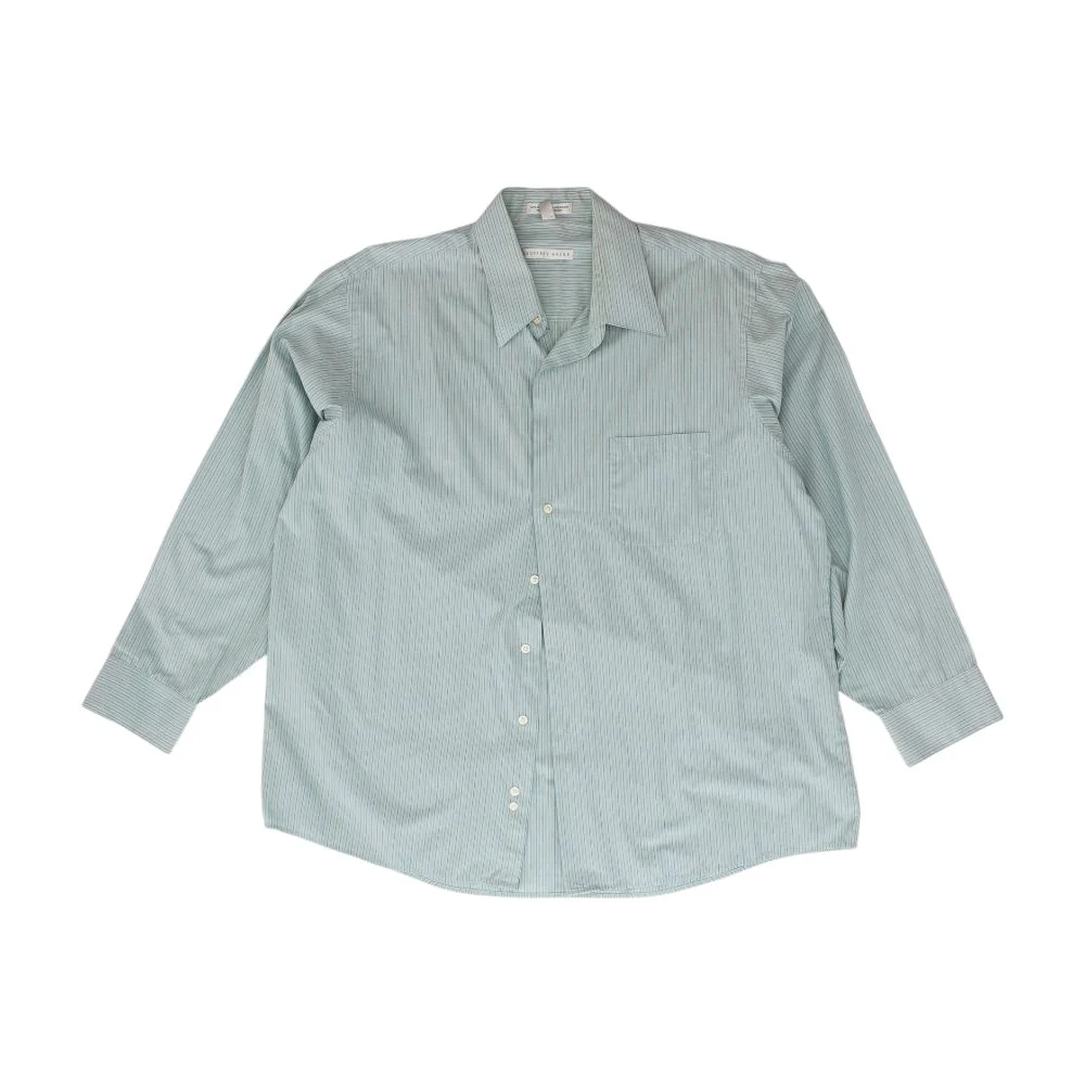 Vintage Blue Striped Long Sleeve Button Down